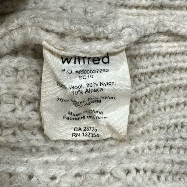 Aritzia Wilfred Marin Chunky Knit Alpaca Wool Cardigan Sweater Women’s XS - Image 2