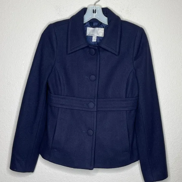Old Navy‎ Wool Blend Coat Navy - Image 4