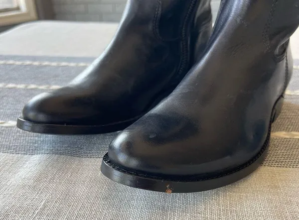 Frye Melissa Button Inside Zip Boots Black Riding Boots Women’s Size 6 - Image 10