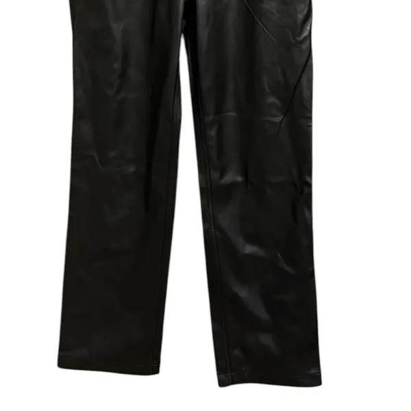 The Drop Jack Vegan Leather Straight Leg Pants Black 26 NWT - Image 4