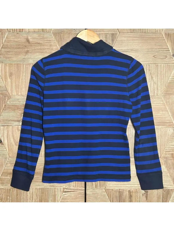 Lauren Ralph Lauren Striped Knit Pullover Sweater Blue Black PS Coastal Casual - Image 4