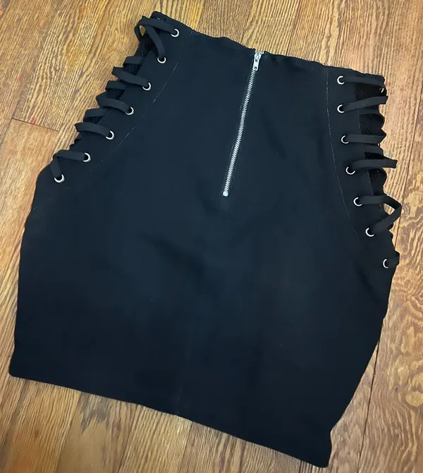 Black Denim Skirt - Image 3