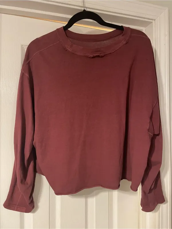EUC Free People Movement Inspire Layer long sleeve t-shirt in sold out Oxblood - Image 5