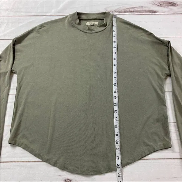 Madewell Tatiana Mock Neck Long Sleeve Top Size Medium - Image 7