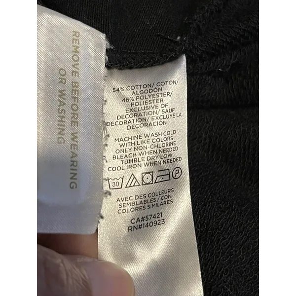 Lou & Grey LOFT Womens Black Embroidered Skier Ski Sweatpants Small Cozy Winter - Image 11