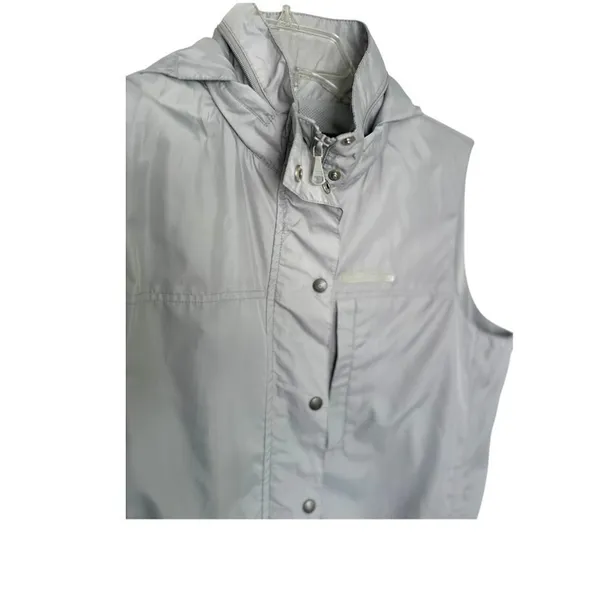 Lauren Ralph Lauren Jacket Womens Small Zip Lined‎ Vest Grey Windbreaker Outdoor - Image 2