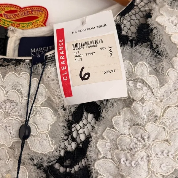 MARCHESA Notte NEW Embroider‎ Lace Floral Mini Dress Formal Event 400$ - Image 5