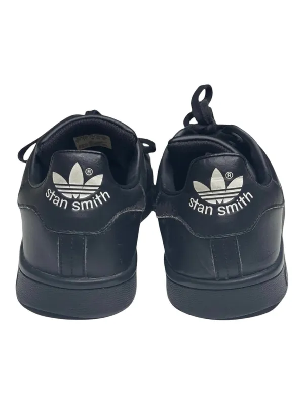 adidas ★ Stan Smith Low Profile Sneaker Tennis Shoes ★ Black Vegan Leather ★ 7M - Image 4