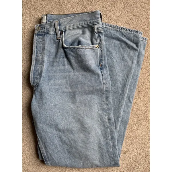 AGOLDE Size 31 Lightwash Button Fly Straight Leg Jeans - Image 2