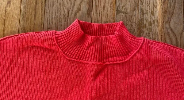 Zenana red boxy fit ribbed sweater pullover - Image 2