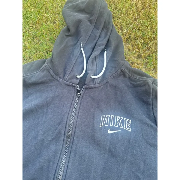 Nike Sportswear Womens Full-Zip Varsity Hoodie Black XL fleece sweatshirt - Image 3