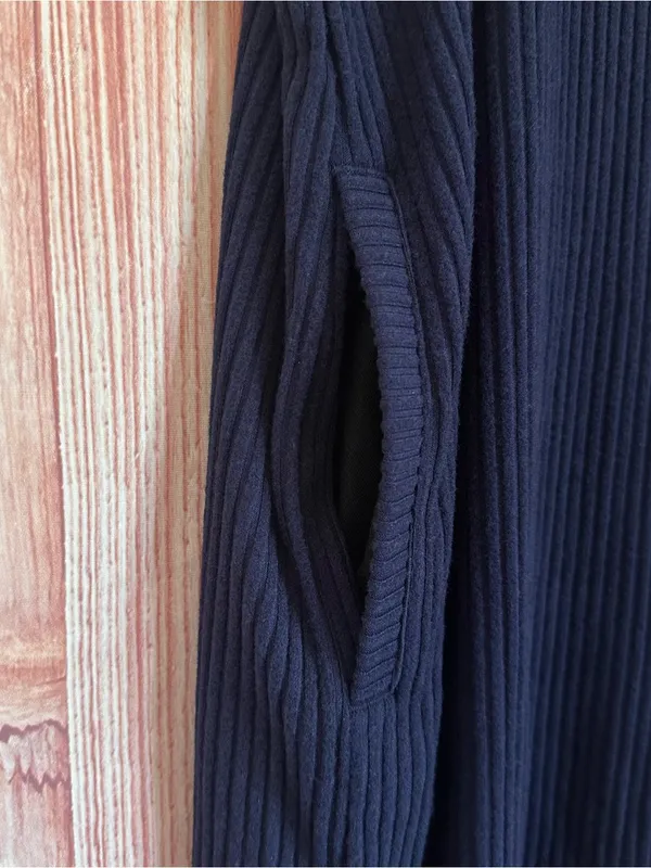Halara Navy Blue Corduroy Overalls Jumpsuit Size XS NWT - Image 6