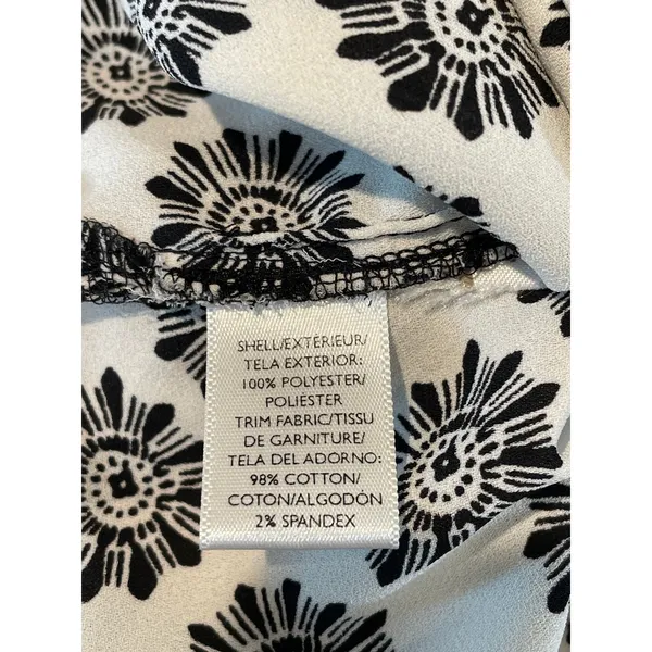 Ann Taylor LOFT Pattern‑Sleeve Boho Detail Top – Size M - Image 5