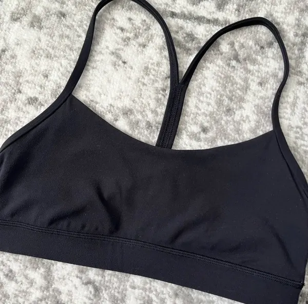 Lululemon Flow Y Bra Nulu Black 6 - Image 3