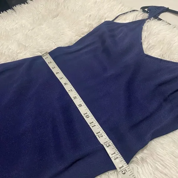 Line & Dot Vella Frill Maxi Dress in Navy Blue Small - Image 5