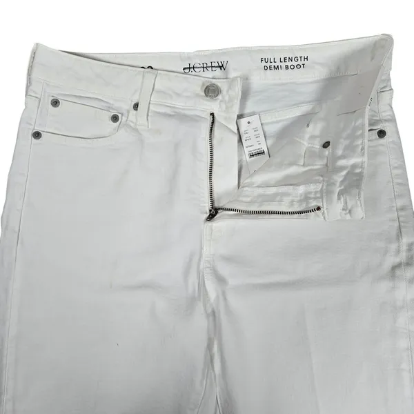 J. Crew Full-length demi-boot jean in‎ white wash 29 BP470 NWT - Image 3
