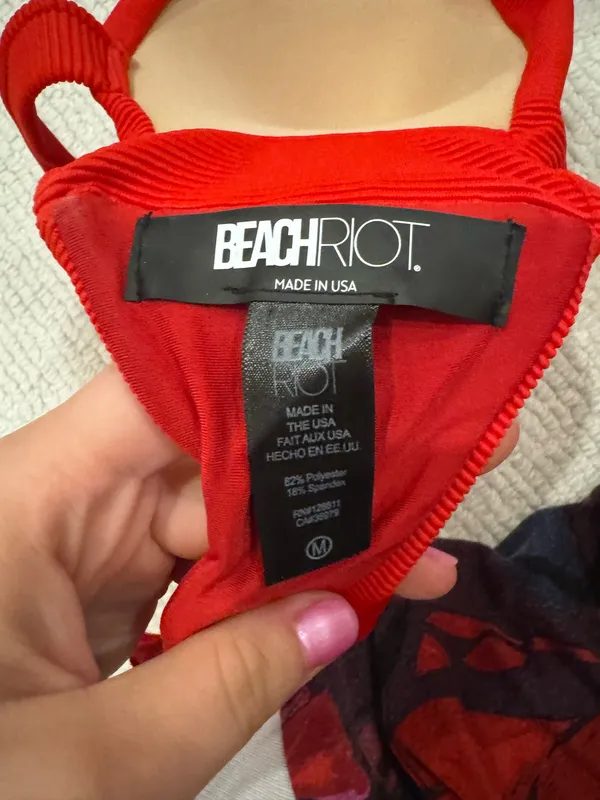 Beach Riot Red Bikini Top - Image 5