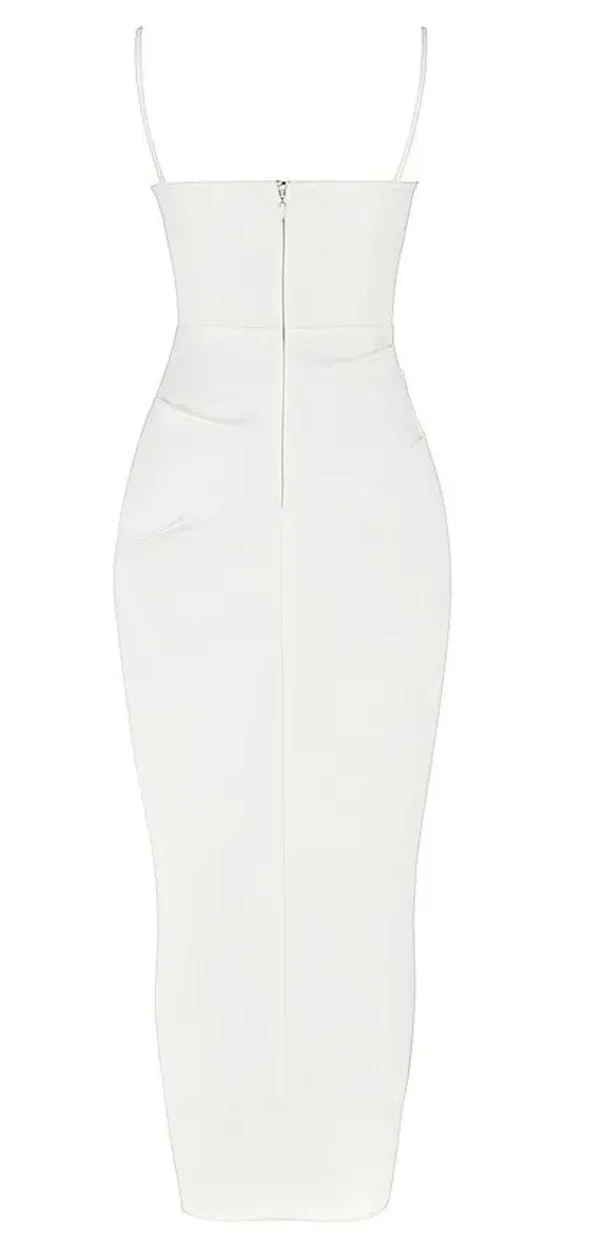 House Of CB 'Flora' Ivory Satin Corset Dress. - Image 4
