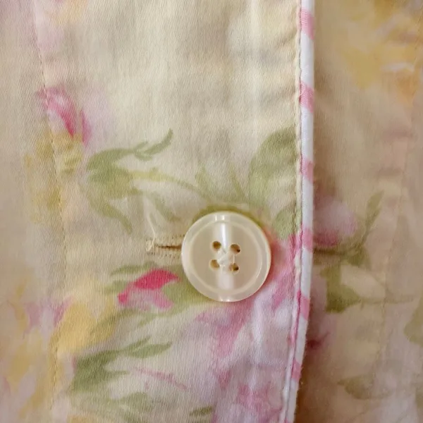 Lauren Ralph Lauren Blue Yellow Pink Floral Embroidered pajama set SZ M #2670 - Image 9
