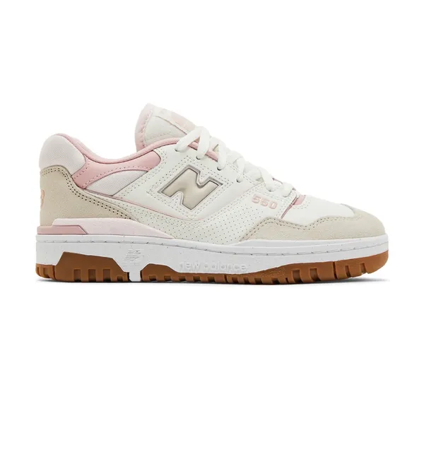 New Balance 550 Sea Salt Pink Granite Ivory Leather Women's Sneakers BBW550HL - Image 2