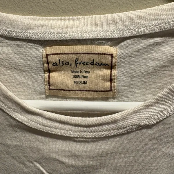 White Short Sleeve Tee with Embroidered Detail - Image 2