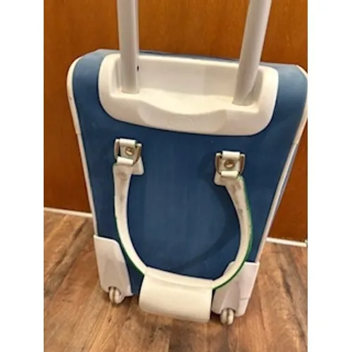Diane von Furstenberg Rolling Suitcase Blue White Trim Carry On Luggage 19 Inch - Image 4