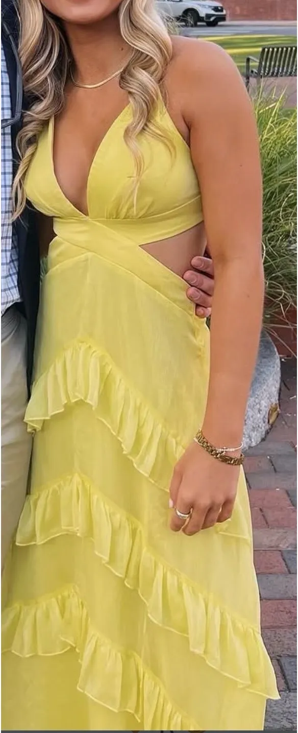 Hello Molly Yellow Formal Dress - Image 3
