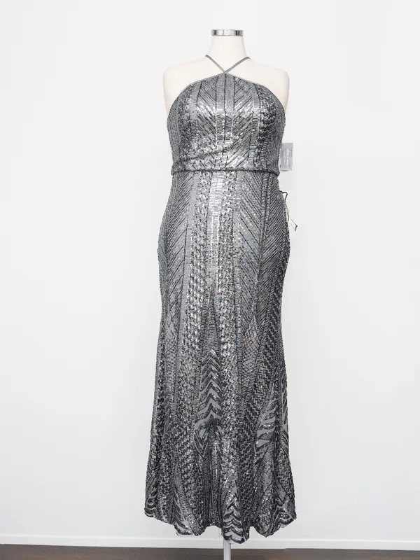 Alex & Eve by Alex Evenings - Sequin Halter Gown - Image 3