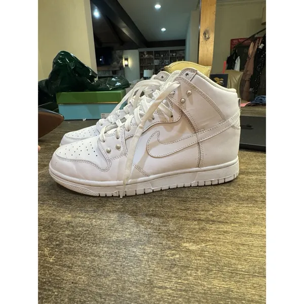 Nike Dunk High‎ SE 'Pearl White' sneakers for women Size 10 Wedding Bridal - Image 2