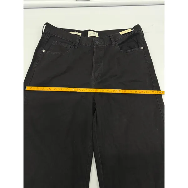 Universal Thread Super Wide Leg Black Jeans Womens 16 Reg 100% Cotton High Rise - Image 6