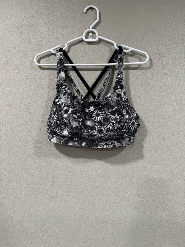 Lululemon Energy Bra Flowabunga Black Angel Wing / Black - Image 3