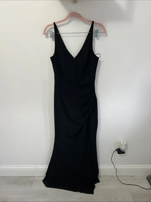 Dress The Population Iris Slit Crepe Gown - Image 5