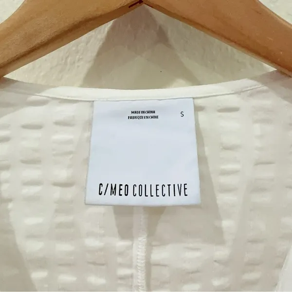 C/meo Collective Distinct Long Sleeve Ruffle Crop Blouse Top Size Small Preowned - Image 5