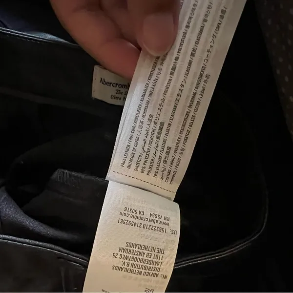 Abercrombie pleather pants split leg 0‎ - Image 8