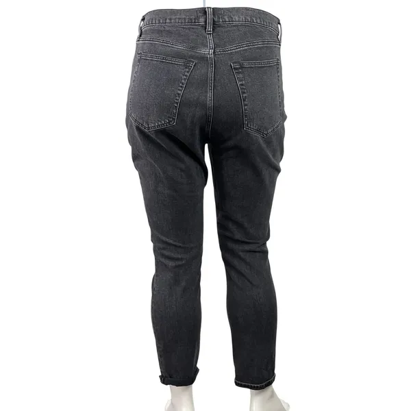 Abercrombie & Fitch The 90s Slim Straight High Rise Black Denim Jeans Size 34 - Image 3