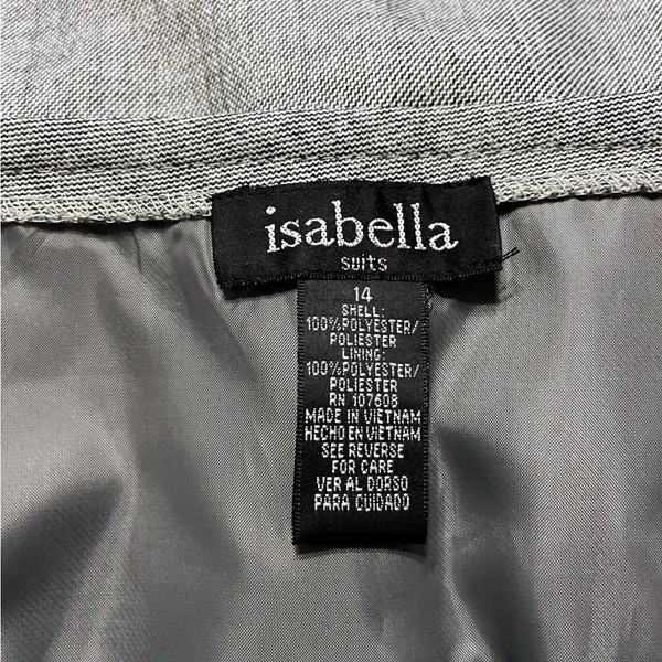 Isabelle Gray 2 Piece Woven Fabric Tailored Career Suit Size 14 - Image 12