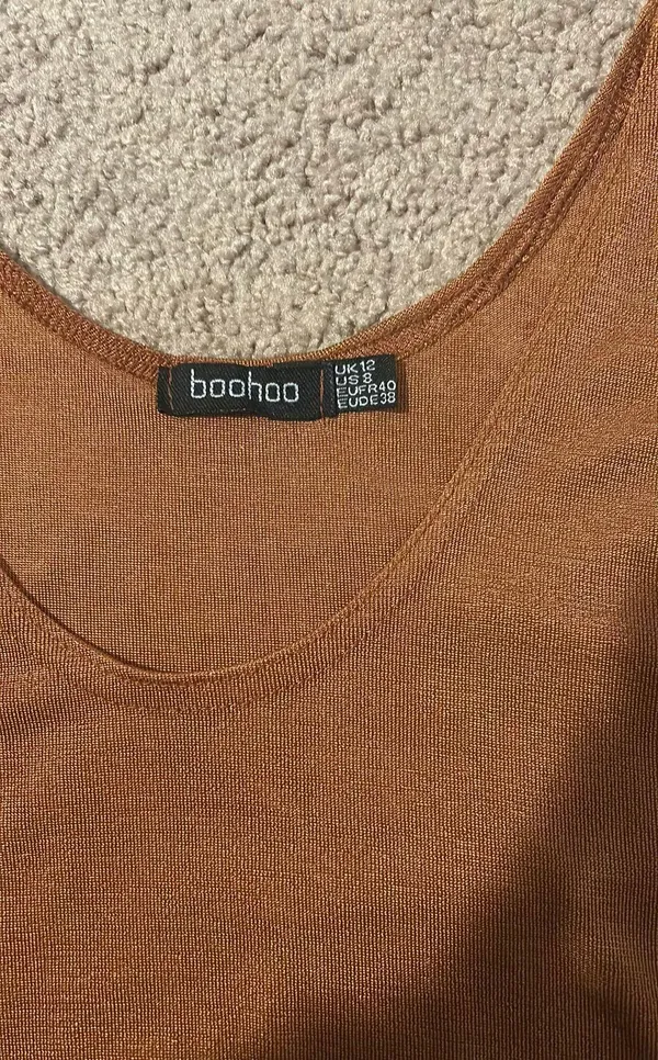 Boohoo Rust Colored Body Suit - Image 6