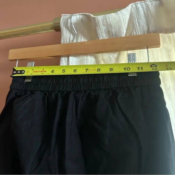 J. Crew Linen Cotton Blend Drawstring Pants‎ Black Pull On NWT Size 0 Petite - Image 7