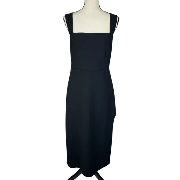 Abercrombie & Fitch Large Midi Dress Square Neck Stretch Empire Waist Sleeveless - Image 2