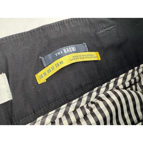 Anthropologie Maeve The Naomi Pants Sz 12 Black High Rise Wide Leg Utility - Image 4