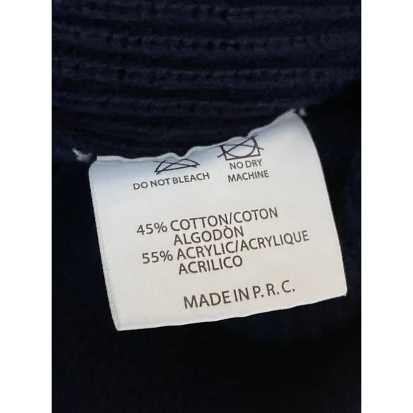 Brandy Melville Women's Black Ribbed Knit Long Sleeve Polo Sweater Top Size S - Image 6