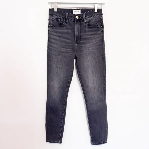 Frame Denim Ali Jeans Size 26 Gray Cheyenne High Rise‎ Cigarette Quiet Luxury - Image 4