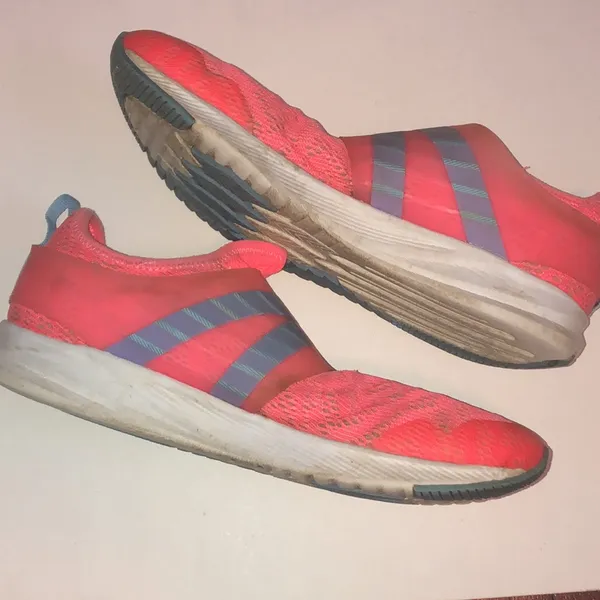 Size 7 New Balance Orange Coral Pink Slip-On Athletic Shoes - Image 10