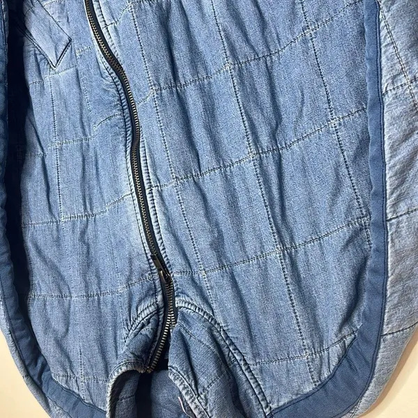 Free People Dolman Quilted Knit Jacket, Cali Indigo xL - Image 6