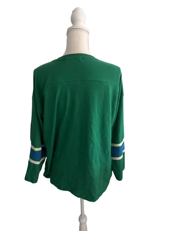 DAYDREAMER Green Blue Raglan Long sleeve Top Size S/M - Image 5