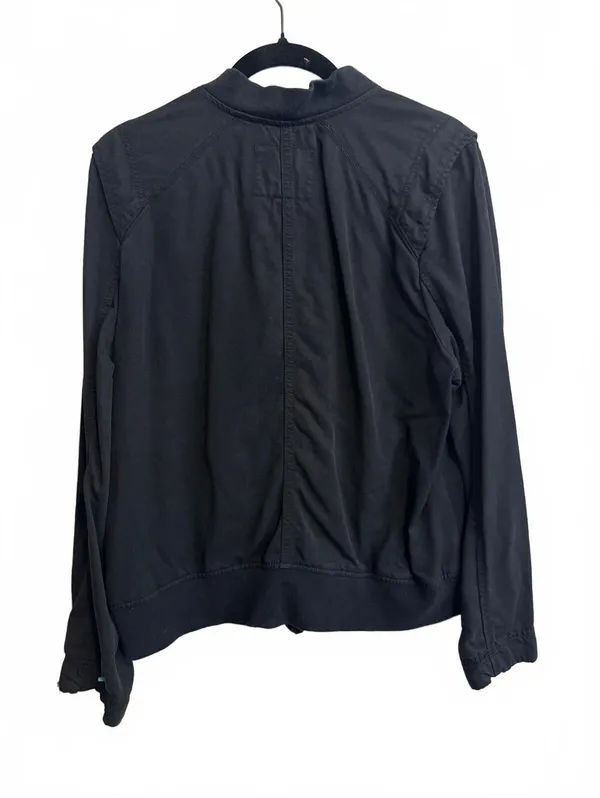 American Eagle Women’s XL Black Lyocell Moto Jacket Asymmetrical Zip - Image 6