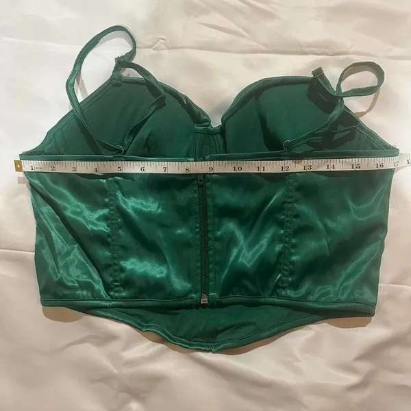Satin Spaghetti Strap Party Crop Top Rave‎ Cute Zip Back Outfits Corset - Image 7