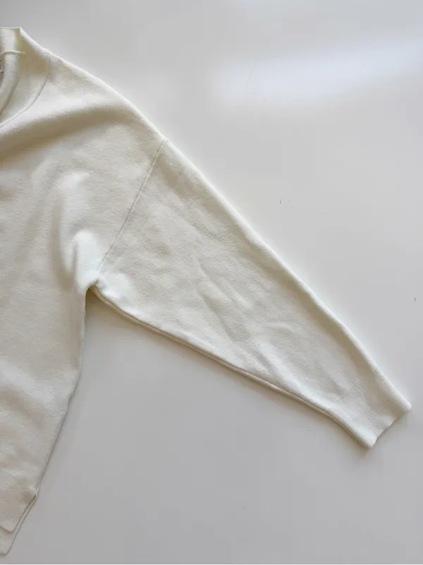 Zara V-Neck Oversized Cardigan Size Small Cream - Image 6