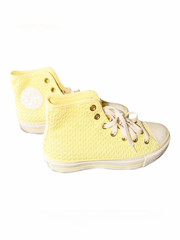 NEW Converse Wmns Chuck Taylor All Star Lift Platform Knit High 'Lemon Slushy' - Image 8