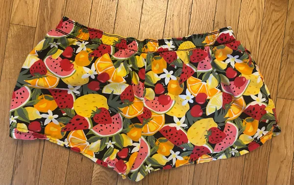 Pink Victoria’s Secret Tropical Fruit Print Cotton Boxers PJ Bottoms Size XL - Image 2